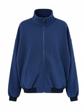 Grenadier Blue Fleece Jacket Large Y2K Gorpcore  Heavyweight Full Zip